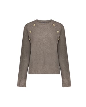 Geisha 64592-14 935 pullover raglan buttons greige