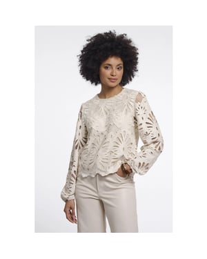 Rino & Pelle Jaike.7002611 rino en pelle long balloon sleeve blouse birch
