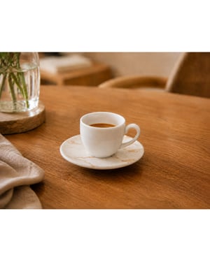 Bonna Espresso kopjes & schotel granix porselein set van 6