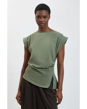 100% Cotton Asymmetric Jersey T-Shirt