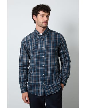 Navy Classic Check Long Sleeve Shirt