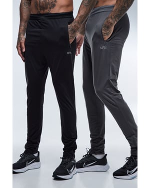 Tall 2 Pack Man Active Gym Essentials Stretch Tapered Jogger