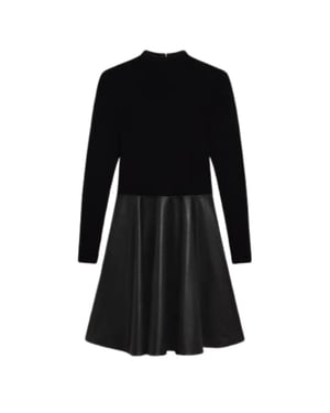 Ted Baker Midi-jurk Met Rok Van Imitatieleer
