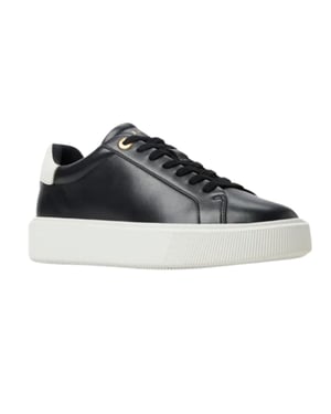 Ted Baker Lorieee Smooth Black Leather Trainers