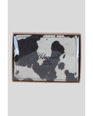 Genuine Leather Hair-on-Hide Cow Print Card Holder Wallet