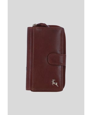 'Ashley' Real Leather Purse with Card Holders and Zip Compartment