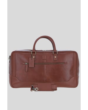'Calvin' Real Leather Holdall Weekend Bag