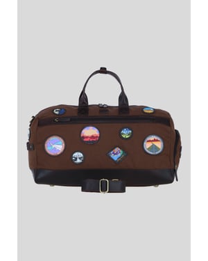 Heritage Canvas Travel Holdall with Adventure Patches