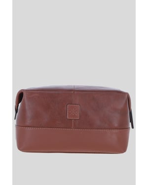 'Milo' Real Leather Washbag