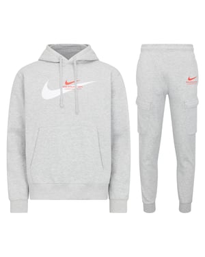 Nike Sportswear Standard Issue Hooded Fleece Tracksuit Grey