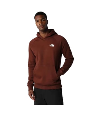 The North Face Mens Raglan Red Box Pullover Hoodie Brown