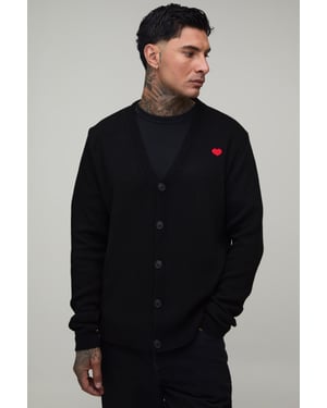 Tall Regular Fit Embroidered Knitted Cardigan