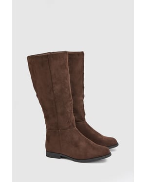 Wide Fit Karla Knee High Flat Boots