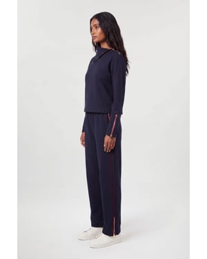 Viscose Blend Off Duty Zip Pocket Detail Trousers