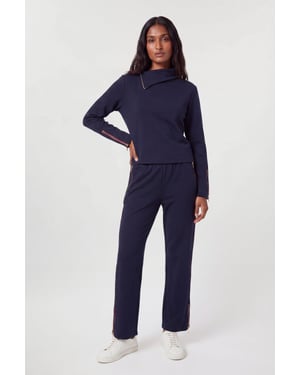 Viscose Blend Off Duty Zip Detail Sweatshirt