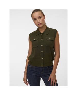 Vero Moda Vmbrisa mouwloze polo vest