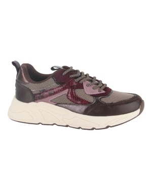 Poelman Ps kiki cherry taupe dk brown lage sneakers dames