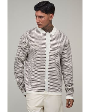 Tall Relaxed Jacquard Knitted Shirt