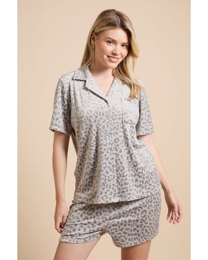 Animal Nightwear Velour Short Set Co-Ord