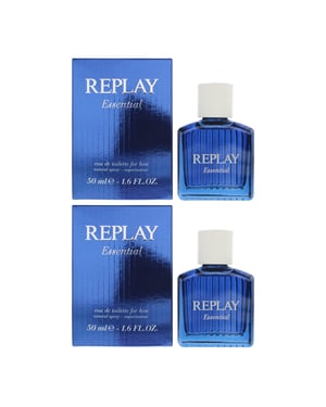 Replay Essential For Him Eau De Toilette 50ml x 2