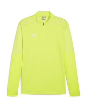 Men's Puma Teamfinal Training 1 4 Zip Fleece in Electric Lim