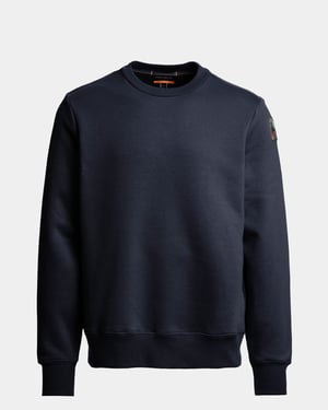 Long Sleeve Logo Detail Sweatshirt in Dark Navy