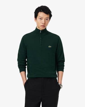 Long Sleeve Logo Detail Sweatshirt in Dark Green