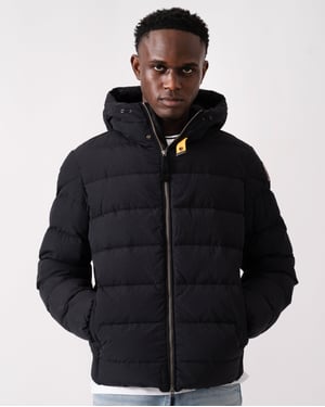Cassian Hooded Down Jacket in Black