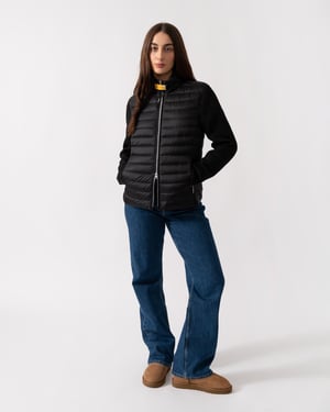 Fleece/Nylon Jacket in Black