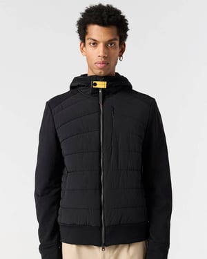 Long Sleeve Hooded Jacket in Black