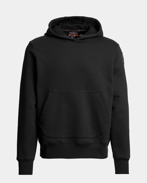 Long Sleeve Adjustable Drawstring Hoodie in Black