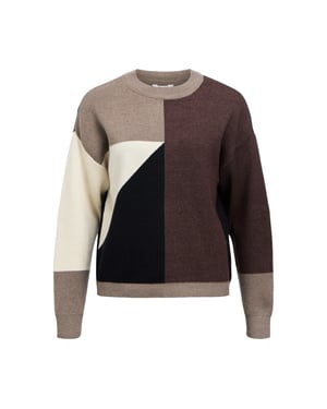 Object objray lo l/s knit pullover aop noo 23044642 morel