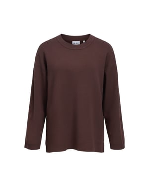 Object objreynard l/s lo knit pullover noo 23049287 seal brown