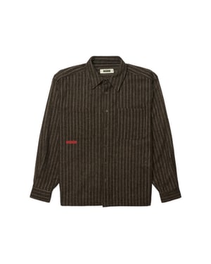 Woodbird buzo herringbone shirt 2636-704 dark olive