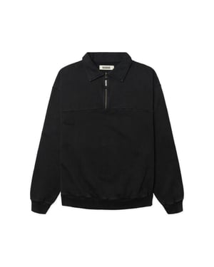Woodbird loke washed zip polo 2636-610 black