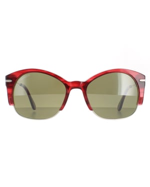 Serengeti zonnebrillen Vinita SS529004 Zilver rood gestreept gepolariseerd groen 555 nm