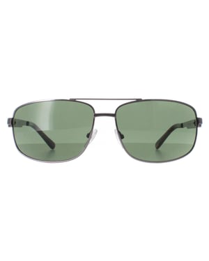 Calvin Klein Rectangle Mens Light Ruthenium Green CK22123S