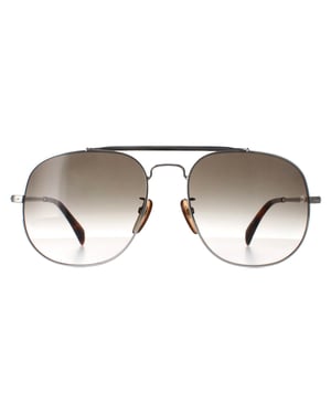 David Beckham Aviator Heren Palladium Zilver Groen Verloop DB7004/S