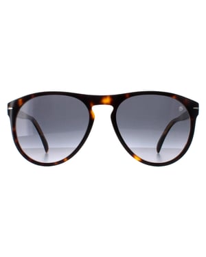 David Beckham Ronde Heren Donker Schildpad Grijs Gradient DB1008/S