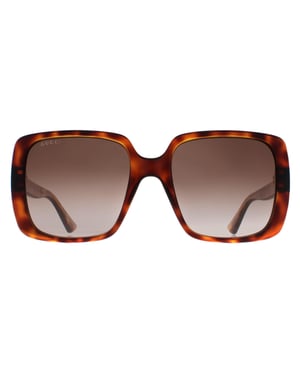 Gucci Square Womens Dark Havana Brown Gradient GG0632S