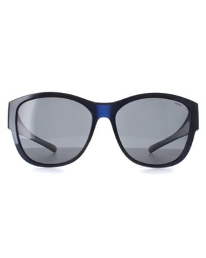 INVU Round Womens Transparent Blue Blue Polarized E2102