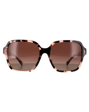 Ralph by Ralph Lauren RA5304U 6058T5 glanzend roze havana bruin gradiÃ«nt gepolariseerde zonnebril