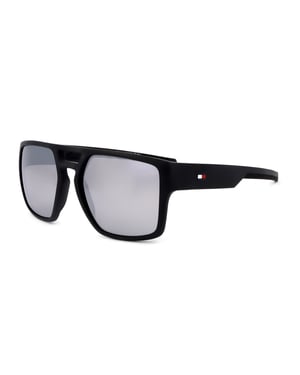 Tommy Hilfiger TH 1805/S 003 T4 matzwarte grijze spiegelzonnebril