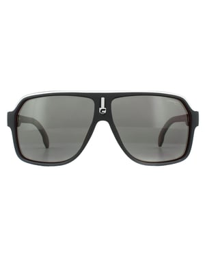 Carrera vlieger unisex zwart zilver rood grijs gepolariseerde zonnebril