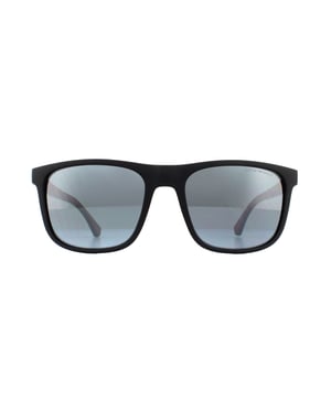 Emporio Armani Sunglasses 4129 50016G Matte Black Light Grey Mirror Black