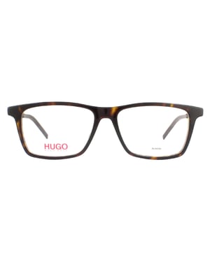 Hugo by Hugo Boss Rectangular Havana Mens Glasses Frames