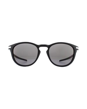 Oakley Round Mens Satin Black Prizm grijze zonnebril