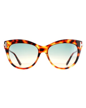 Tom Ford Cat Eye Womens Havana Green Gradient Kira FT0821