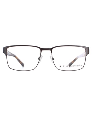 Armani Exchange Rectangle Mens Matte Brown Glasses