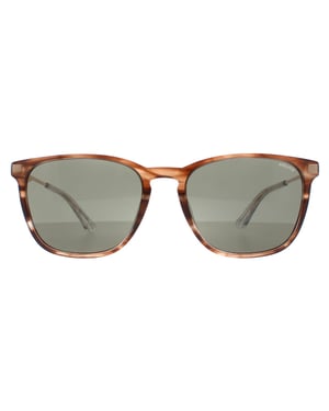Police Square Mens Shiny Striped Brown Green SPLD47 Code 4
